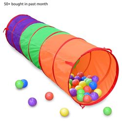 Kids Play Tunnel Tent for Toddlers, Colorful Pop Up Crawl Tunnel Toy for Baby or Pet, Collapsible Gift for Boy and Girl 6 Foot Play Tunnel Indoor and 