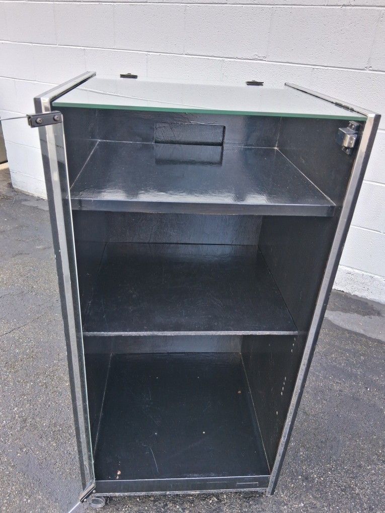 Wooden Cabinet on Coasters