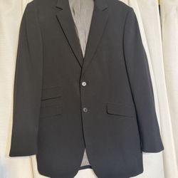 Almost New Condition Suit Jacket For Men Size L Color Deep Black 