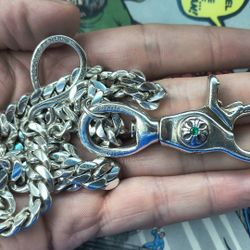 Wallet Chain Natural Emerald 