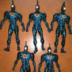 5x OMAC Robot Custom Action Figures (McFarlane, DC Multiverse, O.M.A.C., Brother Eye, Checkmate, Batman)