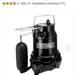 1/2 HP Cast Iron Submersible Sump Pump