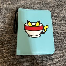 Pikachu In A Bowl Light Blue Pokemon Binder