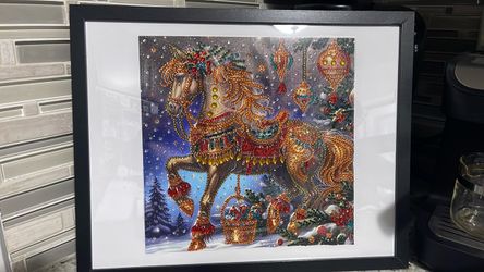 Diamond art with frame