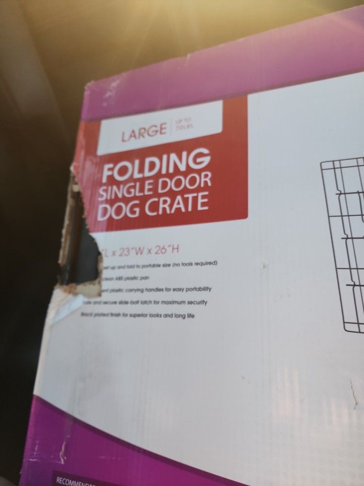 Dog Crate. Large Up To 70 Pounds