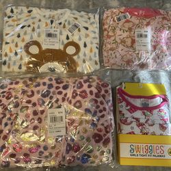 BRAND NEW 4T pajamas and sleepers for baby girl