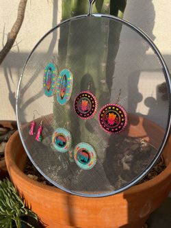 Earrings Handmade Native American-style beaded