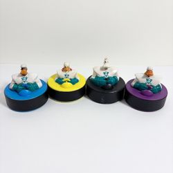 Vintage Mighty Ducks Hockey Puck Toys Complete Set Of 4