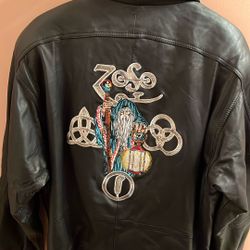 Led Zeppelin Leather Jacket Size Large