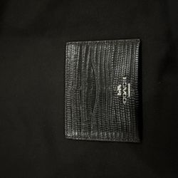 coach snake print slim card case