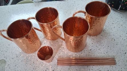 Copper Moscow Mule Mug Set