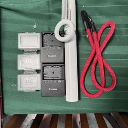 Camera Accessories Bundle – Canon Chargers, MagSafe Tripod & Extras