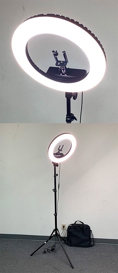 (New in box) $75 each LED 13” Ring Light Photo Stand Lighting 50W 5500K Dimmable Studio Video Camera