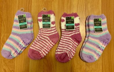 Kids Cozy Socks With Grippers (4 Pairs)