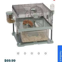 Quick, clean hamster cage.