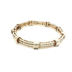 Ladies 5ctw Diamond 14k Yellow Gold 7.5” Tennis Bracelet 22.2 Grams 11049704