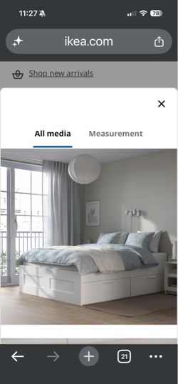 Brimnes white full storage bed FREE