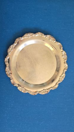 Vintage Ornate Silverplate Serving Tray