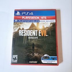Resident Evil 7 Biohazard PlayStation 4 Video Game Capcom Gaming, case and game. 