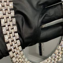 925 Silver Moissanite Diamond Chain