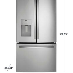 ❄️ NEW GE - 25.6 Cu. Ft. French Door Refrigerator - Stainless Steel Model GFE26JYMFS