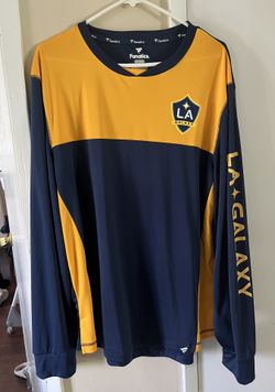 Men's LA Galaxy Fanatics Navy/Gold Striker Long Sleeve T-Shirt