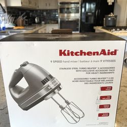 Kitchen Aid Contour Silver 9- Speed Hand Mixer