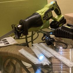 Snapfresh Recipricating Saw With 5 Blades Cordless With. Charger And Battery New 