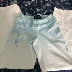 Breathe Divinity Light Blue Graphic Leggings