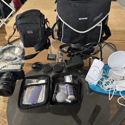 Fujifilm X-E2 Digital Camera with Fujifilm XF 18-55mm f2.8-4 R LM OIS Lens, Accessories, and Bags