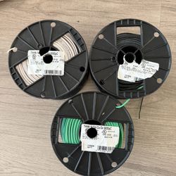 SOUTHWIRE 14 White + Green + Black Solid CU THHN Electrical Wire