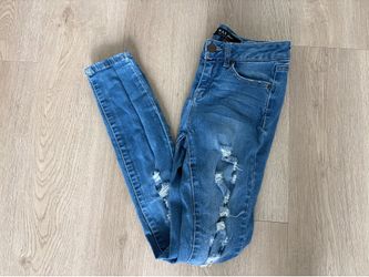 $10 for (1) Wax Jean Blue Ripped Skinny Jeans - Juniors