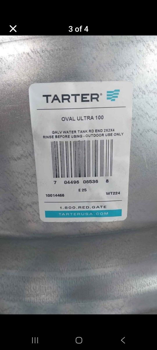 Tartar Oval Ultra 100 Water Tank