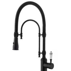 waterpar Single Handle 21" Kitchen Faucet w/ Dual Function in Matte Black JK0171