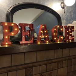 Peace Lite Up Letters