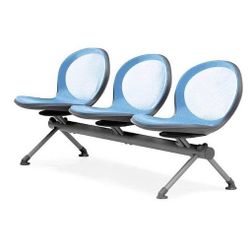 Indoor/Outdoor Bench Three Seater Mesh Seat With Beam