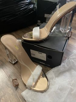 Fashion Nova Glass Slippers 
