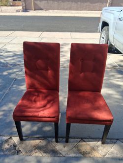 Walker. Potty chair, 2 crushed velvet chairs.