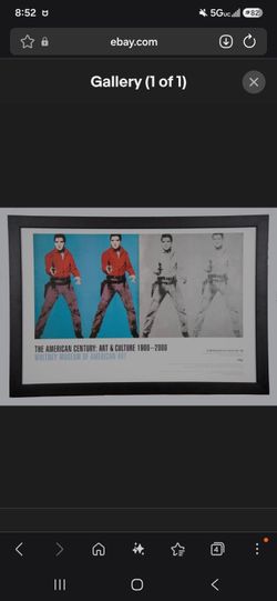 Andy Warhol Framed Elvis Poster