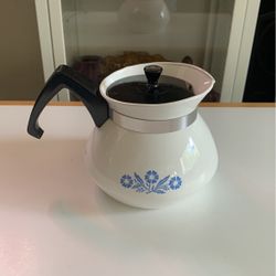 Vintage Corning Ware Rare 3 Cup Teapot Tea Kettle Blue Cornflower