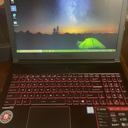 MSI Gaming GS63VR Stealth Pro 15.6" i7-7700HQ, 16gb RAM, 256gb SSD+1TB HDD,  Has Nvidia GeForce GTX1060 6GB GDDR5 Graphics   In Excellent condition wi