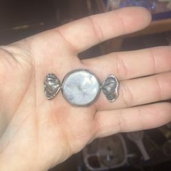 Sterling Silver .925 Vintage Signed Brooch Pin Locket 