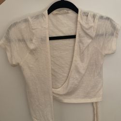 White Tie Crop Top
