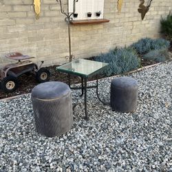 Velvet Grey Storage Ottoman Set – Hidden Storage Seats / Footstools – Pair  ⸻  Description  Set of two grey velvet storage ottomans that work as both 