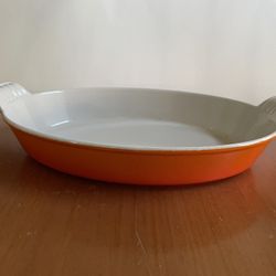 Le Creuset #24 Vintage Au Gratin Oval Casserole Baking Fish 
