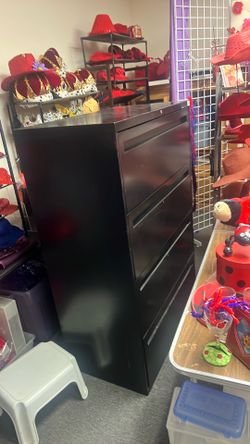 Black medal filing cabinet