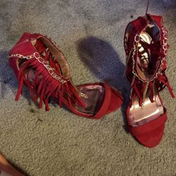 7.5 Red Womens Heels 