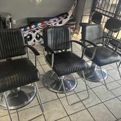 3 Barber Shop Chairs 