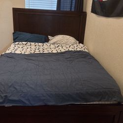 Wooden Bed frame And Dresser