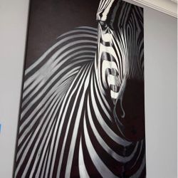 Large Zebra Canvas Print Art